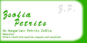 zsofia petrits business card